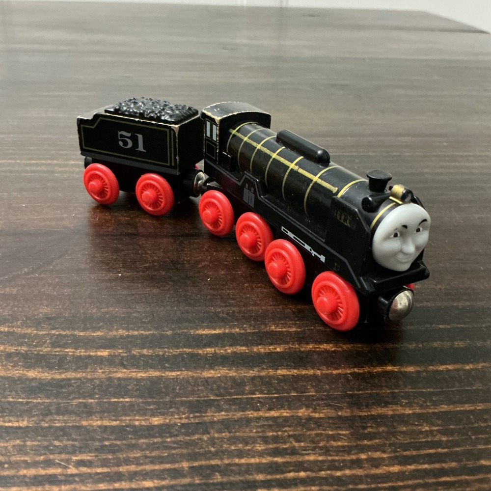 Thomas Wooden Railway Hiro Engine and Tender 51 Learning Curve Black Train Toy